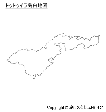 トゥトゥイラ島白地図