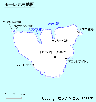 モーレア島 地図