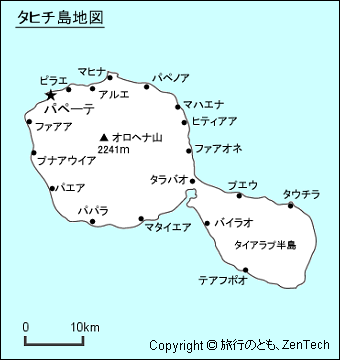 フランス領ポリネシア地図 旅行のとも Zentech