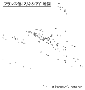 フランス領ポリネシア白地図