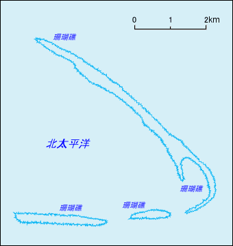 キングマン・リーフ地図