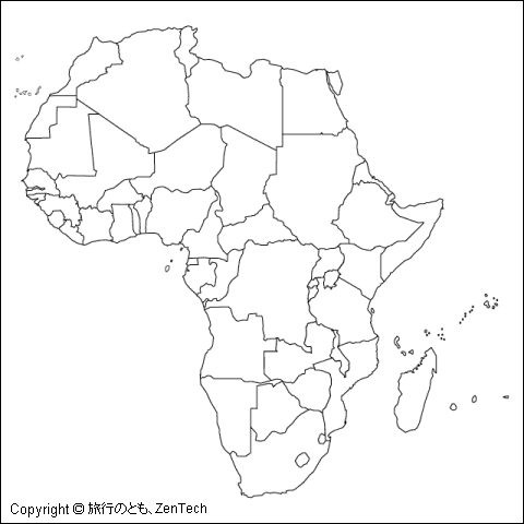 世界 白地図 旅行のとも Zentech