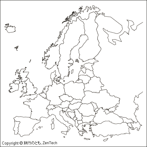 ヨーロッパ白地図