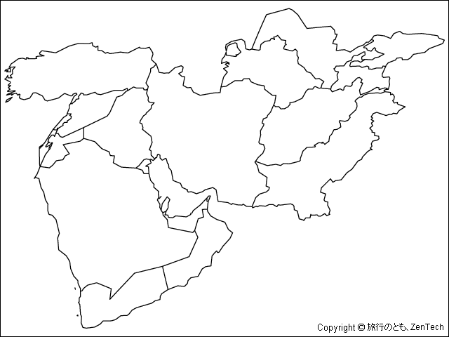 無料でダウンロード 白地図 アジア 無料