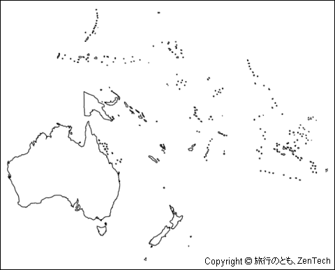 世界 白地図 旅行のとも Zentech