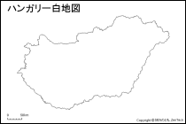 ハンガリー白地図