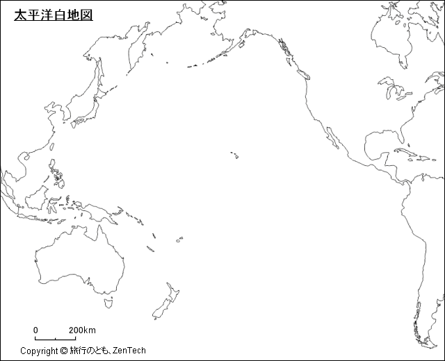 太平洋白地図