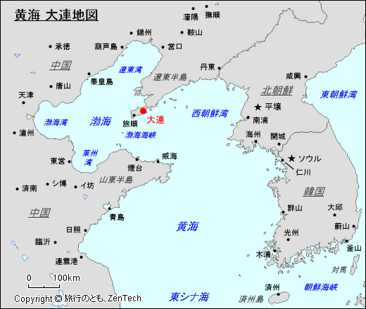 黄海 大連地図