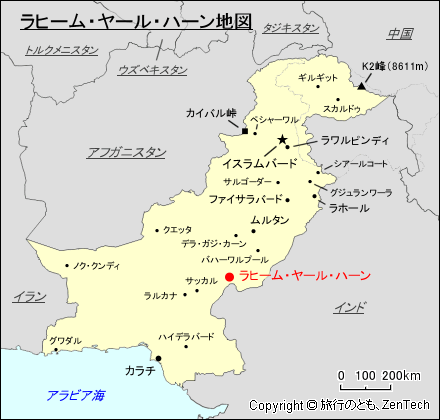 ラヒーム・ヤール・ハーン地図