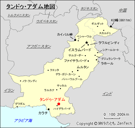 タンドゥ・アダム地図