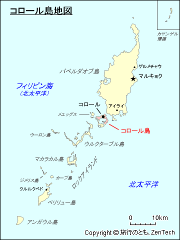 コロール島地図