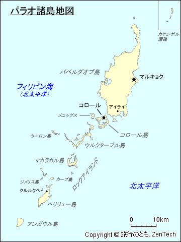 パラオ諸島地図