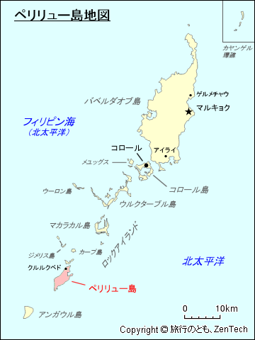 ペリリュー島地図