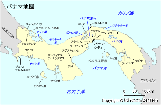 パナマ地図