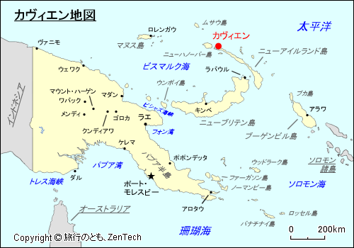 カヴィエン地図