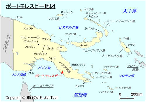 ポートモレスビー地図