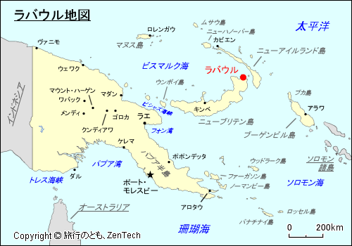 ラバウル地図