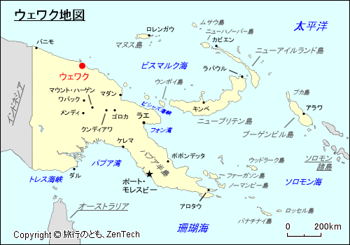 ウェワク地図