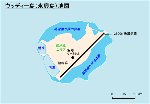 ウッディー島地図