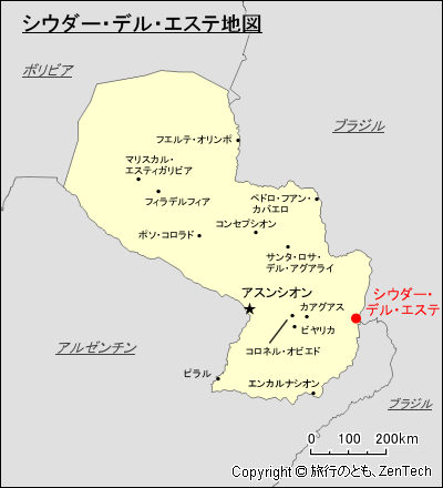 シウダー・デル・エステ地図