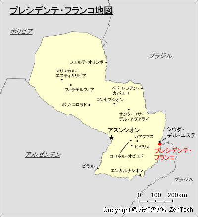 プレシデンテ・フランコ地図