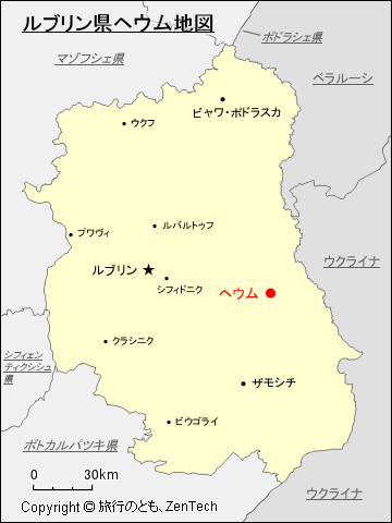 ルブリン県ヘウム地図