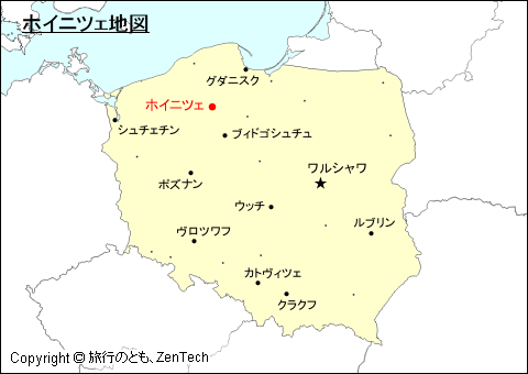 ポーランドにおけるホイニツェ地図