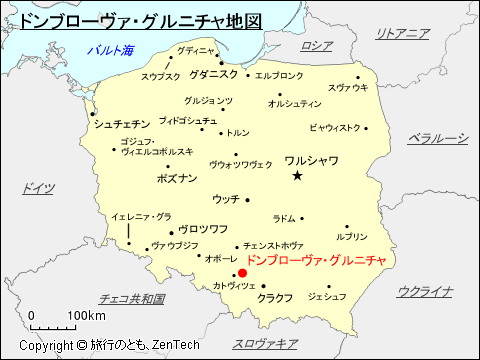 ドンブローヴァ・グルニチャ地図