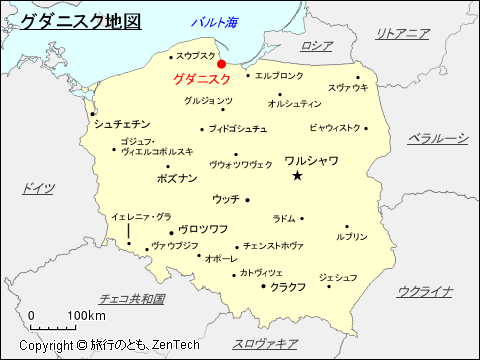 グダニスク地図