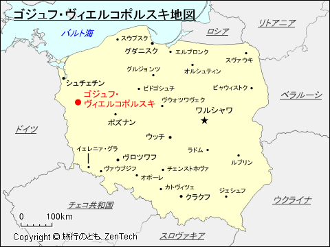 ゴジュフ・ヴィエルコポルスキ地図