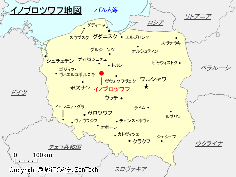 イノブロツワフ地図