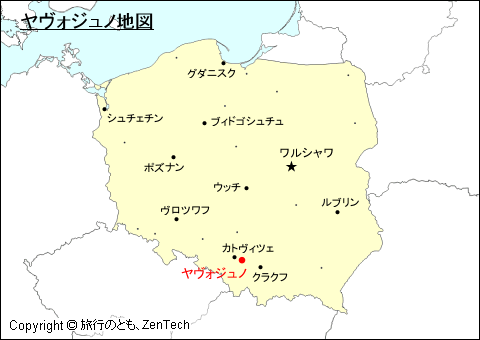 ポーランドにおけるヤヴォジュノ地図