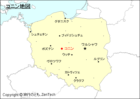 ポーランドにおけるコニン地図