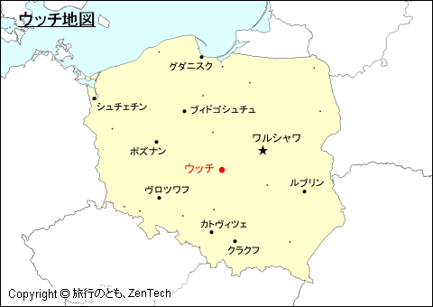 ポーランドにおけるウッチ地図