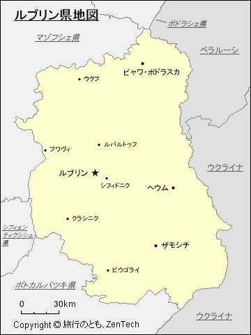 ルブリン県地図