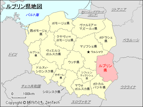 ルブリン県地図