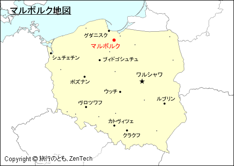 ポーランドにおけるマルボルク地図