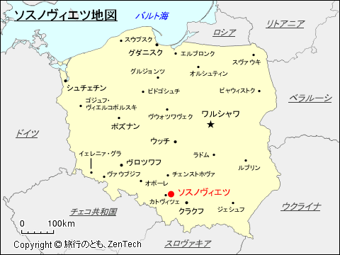 ソスノヴィエツ地図