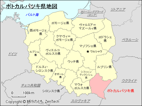 ポトカルパツキ県地図