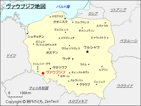 ヴァウブジフ地図