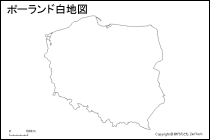 ポーランド白地図