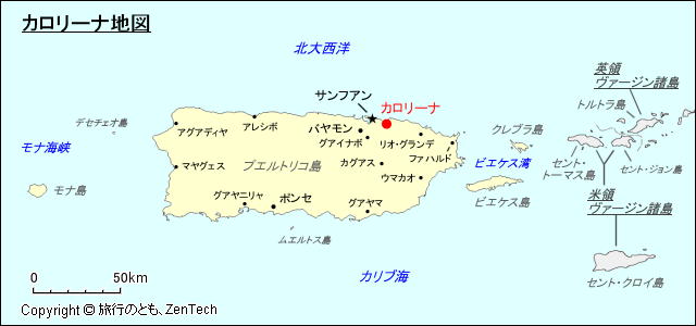 カロリーナ地図