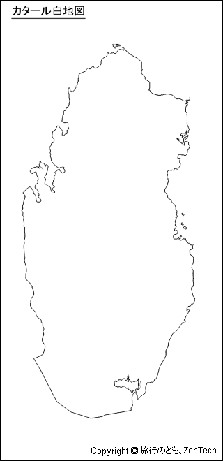 カタール白地図