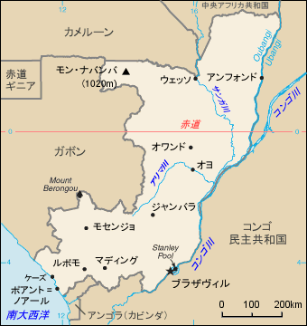 コンゴ共和国地図