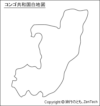 コンゴ共和国白地図