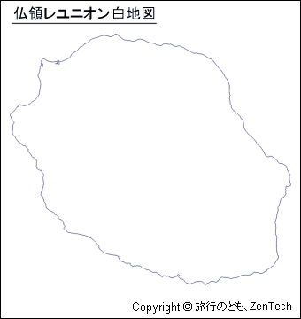 仏領レユニオン白地図