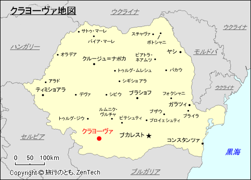 クラヨーヴァ地図