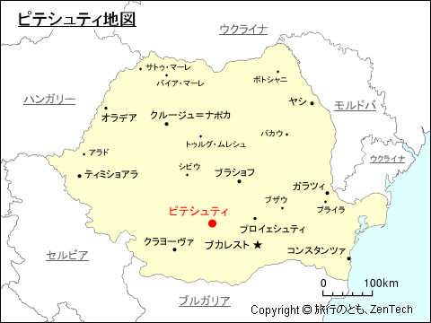 ピテシュティ地図