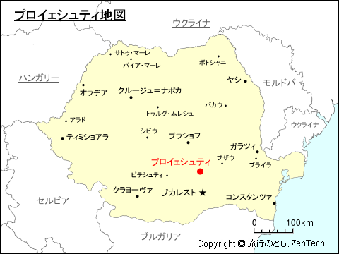 プロイェシュティ地図