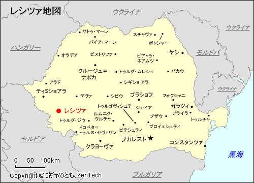 レシツァ地図